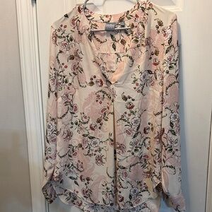 Soho Women's Blouse with Pink Floral Design